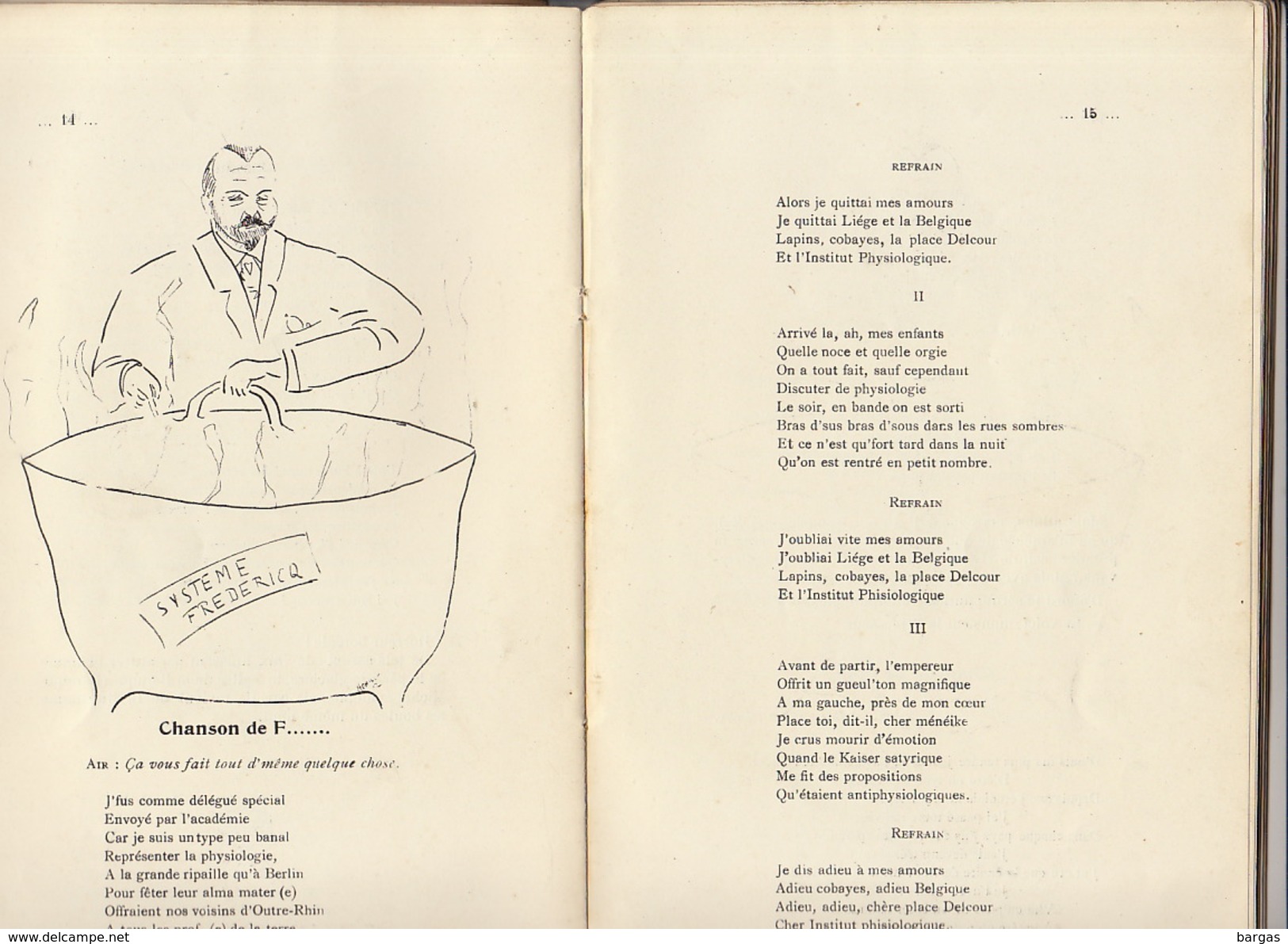 Recueil étudiant étudiants Chansons Université De Liège Medecine 1912 Sous Forme D'une Pièce VIENS Y PHILIS - Andere & Zonder Classificatie