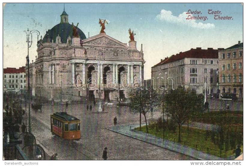 T2/T3 Lviv, Lw&oacute;w, Lemberg; Theatre, Tram (EK) - Non Classés