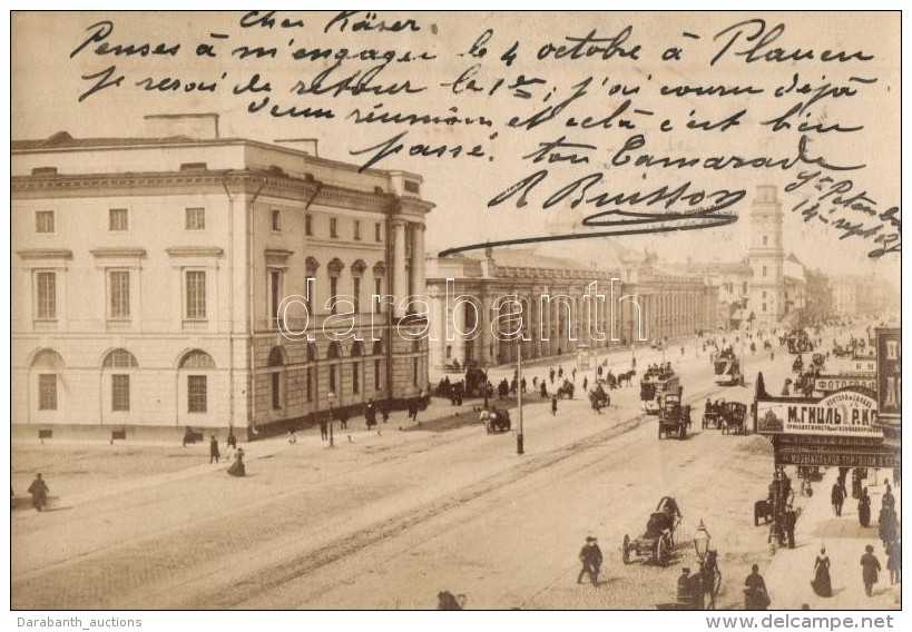 T2 1903 Saint Petersburg, Street View With Omnibuses And Shops, Photo - Non Classés