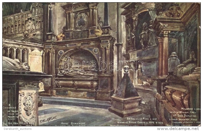 T2/T3 London, Westminster Abbey, Graves, Interior, Censored S: Ethel Roth (EK) - Non Classés