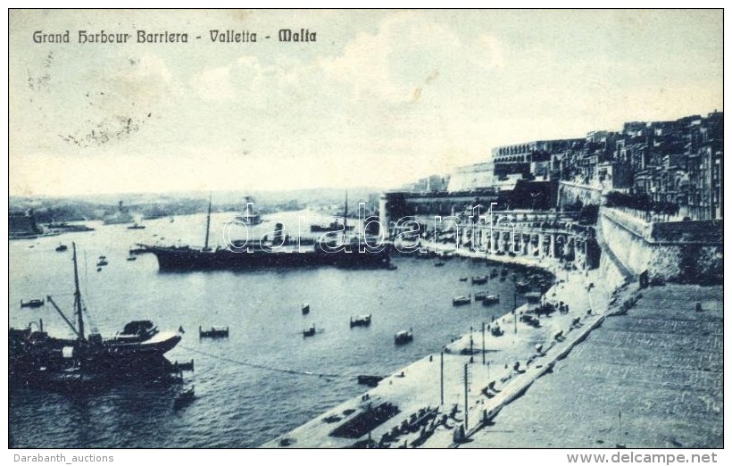 * T2/T3 Valletta, Grand Harbor Barriera, Port, Steamships (Rb) - Non Classés