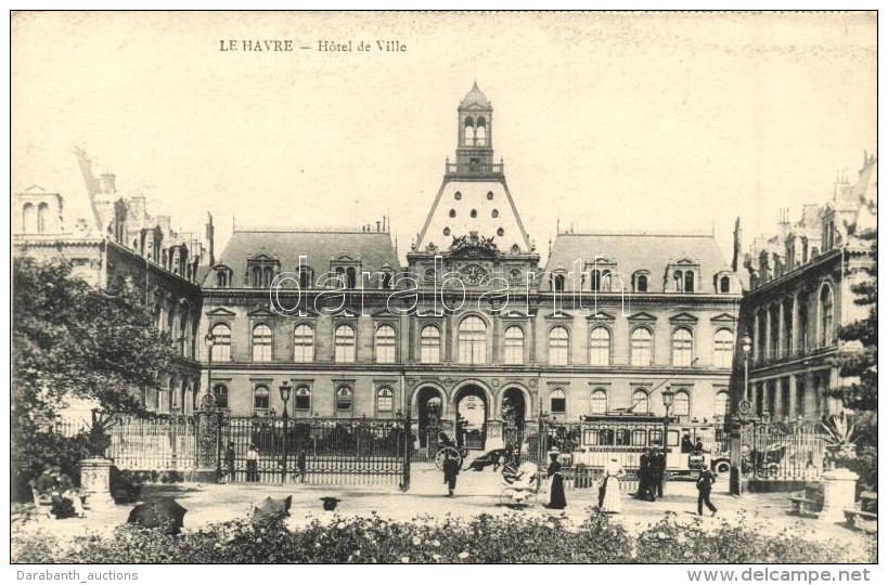 T2/T3 Le Havre, Hotel De Ville, Tram, Censored, From Postcard Booklet (EK) - Non Classés