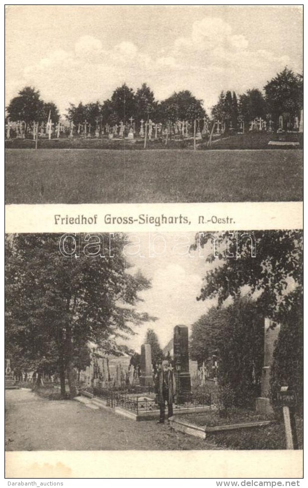 ** T2/T3 Gross Siegharts, Friedhof, Verlag Johann Bednars / Cemetery (EK) - Non Classés