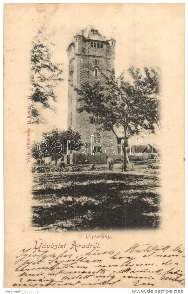 T2 1899 Arad, V&iacute;ztorony, Bloch H. Nyomd&aacute;ja / Water Tower - Non Classés
