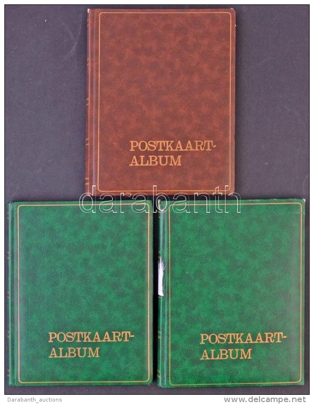 Postkaart Album - 3 Db K&eacute;peslapalbum Egyenk&eacute;nt 150 F&eacute;rÅ‘hellyel / 3 Postcard Albums Each For... - Non Classés