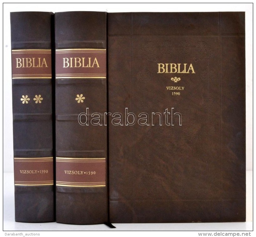 Vizsolyi Biblia. I-II. K&ouml;t. Budapest, 1981, Helikon Kiad&oacute;, Kner Nyomda. Kiad&oacute;i Aranyozott,... - Non Classés