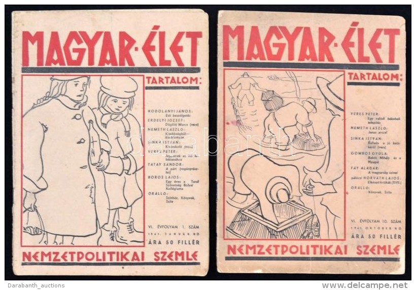 1941 Magyar-&eacute;let. Nemzetpolitikai Szemle 2 Sz&aacute;ma,  Pp.:16, 28x20cm - Non Classés