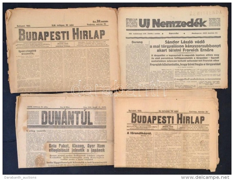 1920-1922 A Budapesti H&iacute;rlap 5 Sz&aacute;ma + A Dun&aacute;nt&uacute;l C. &uacute;js&aacute;g 2 Sz&aacute;ma... - Non Classés