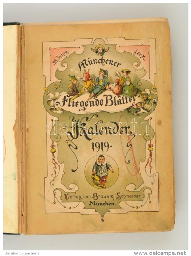 1919-1923 M&uuml;nchener Fliegende Bl&auml;tter Kalender, Verlag Von Braun&amp;Schneider, T&ouml;bb &eacute;v Egybe... - Non Classés