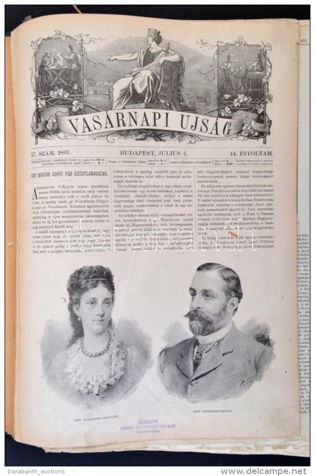 1897 Vas&aacute;rnapi Ujs&aacute;g, 44. F&eacute;l &eacute;vfolyam, 27-52. Sz&aacute;mok + A Vas&aacute;rnapi... - Non Classés