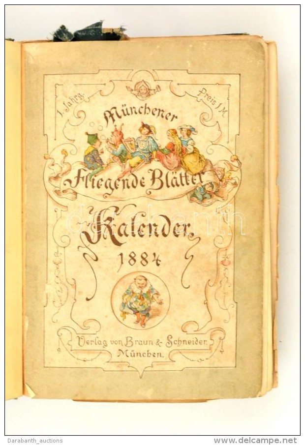 1884-1888 M&uuml;nchener Fliegende Bl&auml;tter Kalender, Verlag Von Braun&amp;Schneider, T&ouml;bb &eacute;v Egybe... - Non Classés