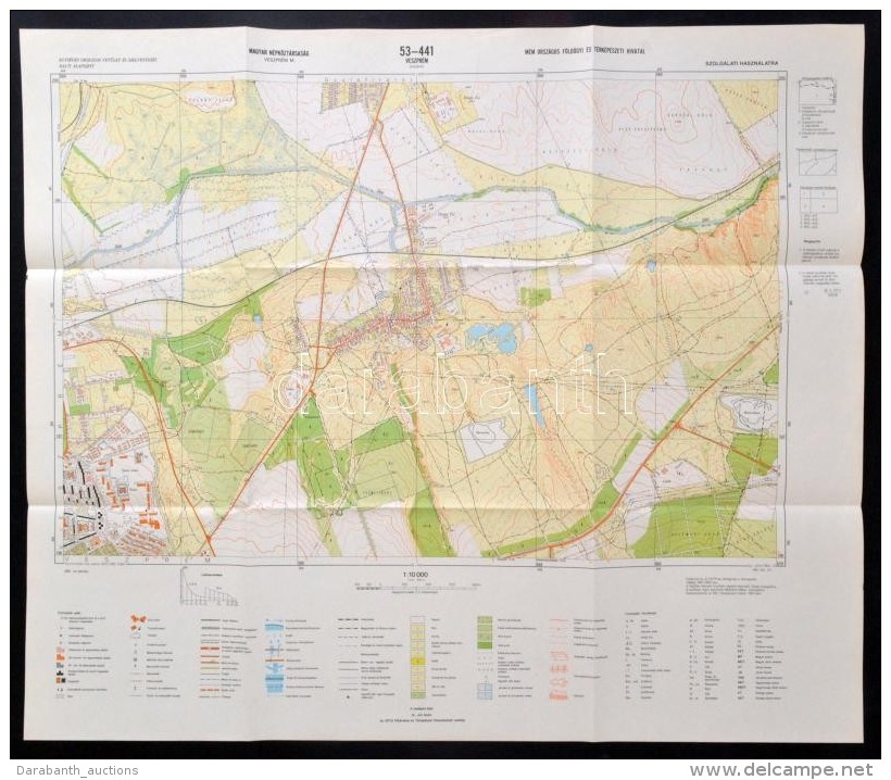 1984 Veszpr&eacute;m &eacute;s K&ouml;rny&eacute;k&eacute;nek Topogr&aacute;fiai T&eacute;rk&eacute;psorozata... - Autres & Non Classés