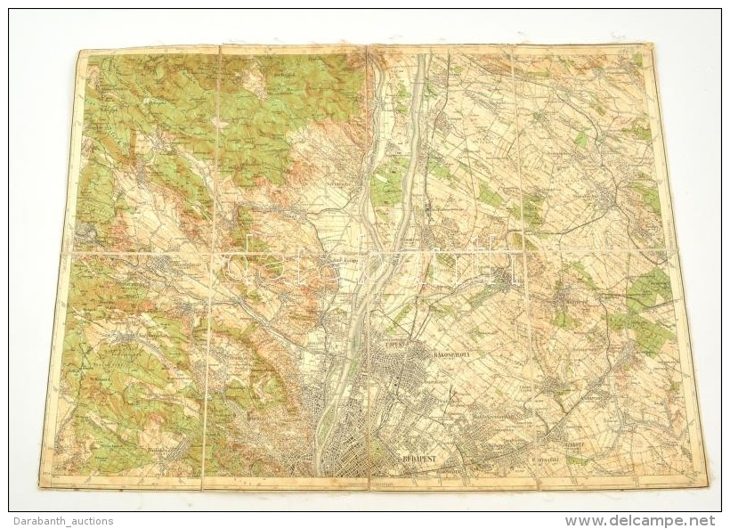 1923 Budapest &eacute;s Szentendre T&eacute;rk&eacute;pe, M.Kir. Honv&eacute;d T&eacute;rk&eacute;p&eacute;szeti... - Autres & Non Classés