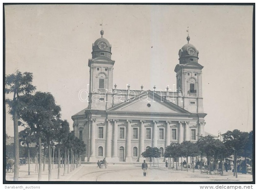 1921 Debrecen A Nagytemplom. M&uuml;llner Fot&oacute; 16x12 Cm - Autres & Non Classés