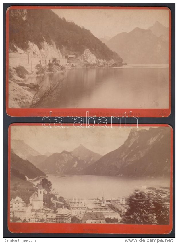 Cca 1920 4 Db. Kabinetfot&oacute; Austri&aacute;r&oacute;l (Waidbruck, Ebensee, Gmunden Vom Gr&uuml;nberg,... - Autres & Non Classés