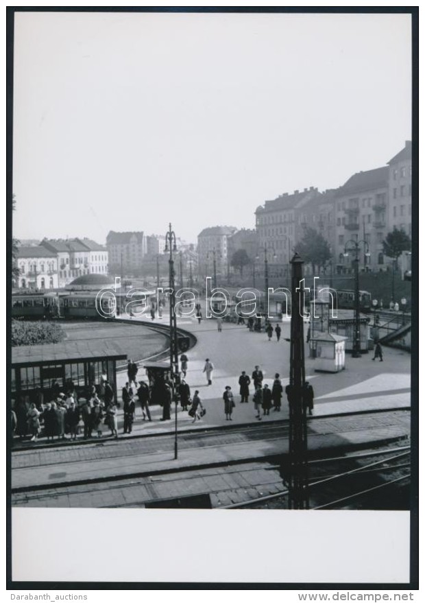 Cca 1968 Budapest, Moszkva T&eacute;r, 2 Db Korabeli Vintage Negat&iacute;vr&oacute;l K&eacute;sz&uuml;lt Mai... - Autres & Non Classés