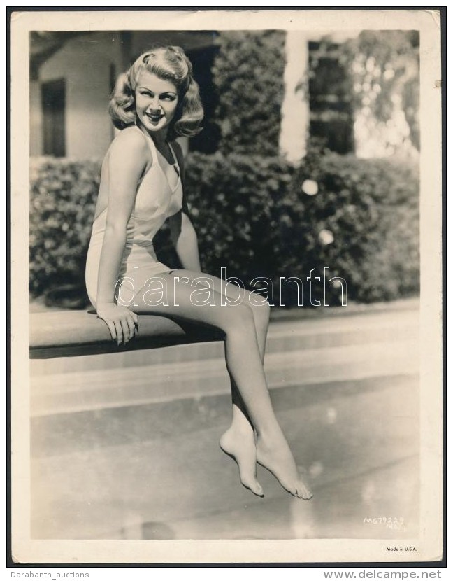 Cca 1940 Lana Turner (1921-1995), Hivatalos Metro-Goldwyn-Mayer Fot&oacute;, Pecs&eacute;ttel Jelzett, A... - Autres & Non Classés