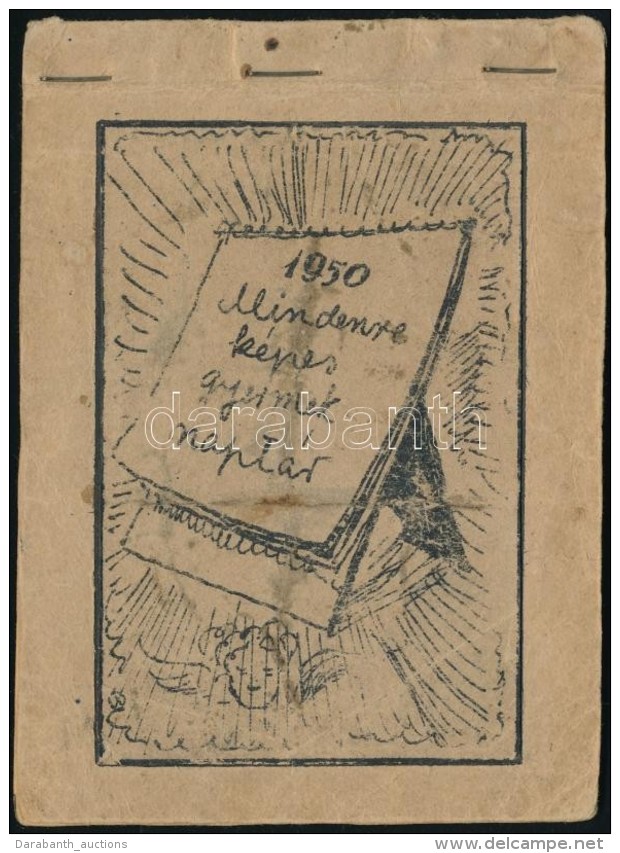 1950 Mindenr K&eacute;pes Gyermek Napt&aacute;r. Erotikus, Rajzokkal Illusztr&aacute;lt Obszc&eacute;n Verses... - Non Classés