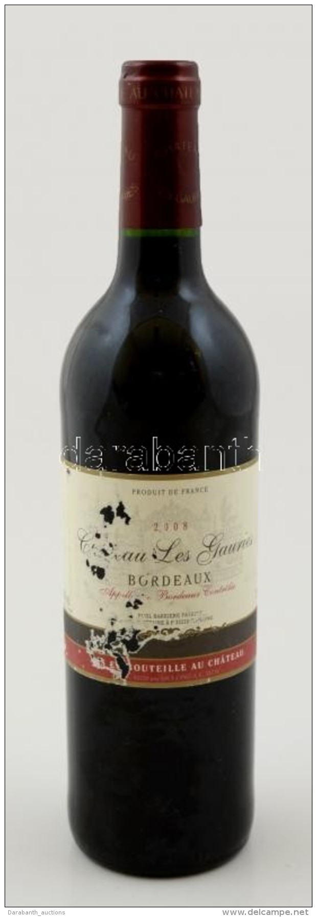 Chateau Les Gauires 2008 Bontatlan Palack Francia V&ouml;r&ouml;sbor / Unopenedd Bottle French Red Wine - Autres & Non Classés