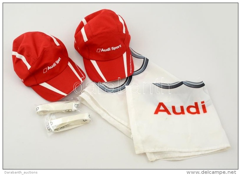 Audi Sport Szurkol&oacute;i T&aacute;rgyak T&eacute;tel: 2 Db Baseball Sapka, 2 Db Nyakp&aacute;nt, 2 Db... - Autres & Non Classés