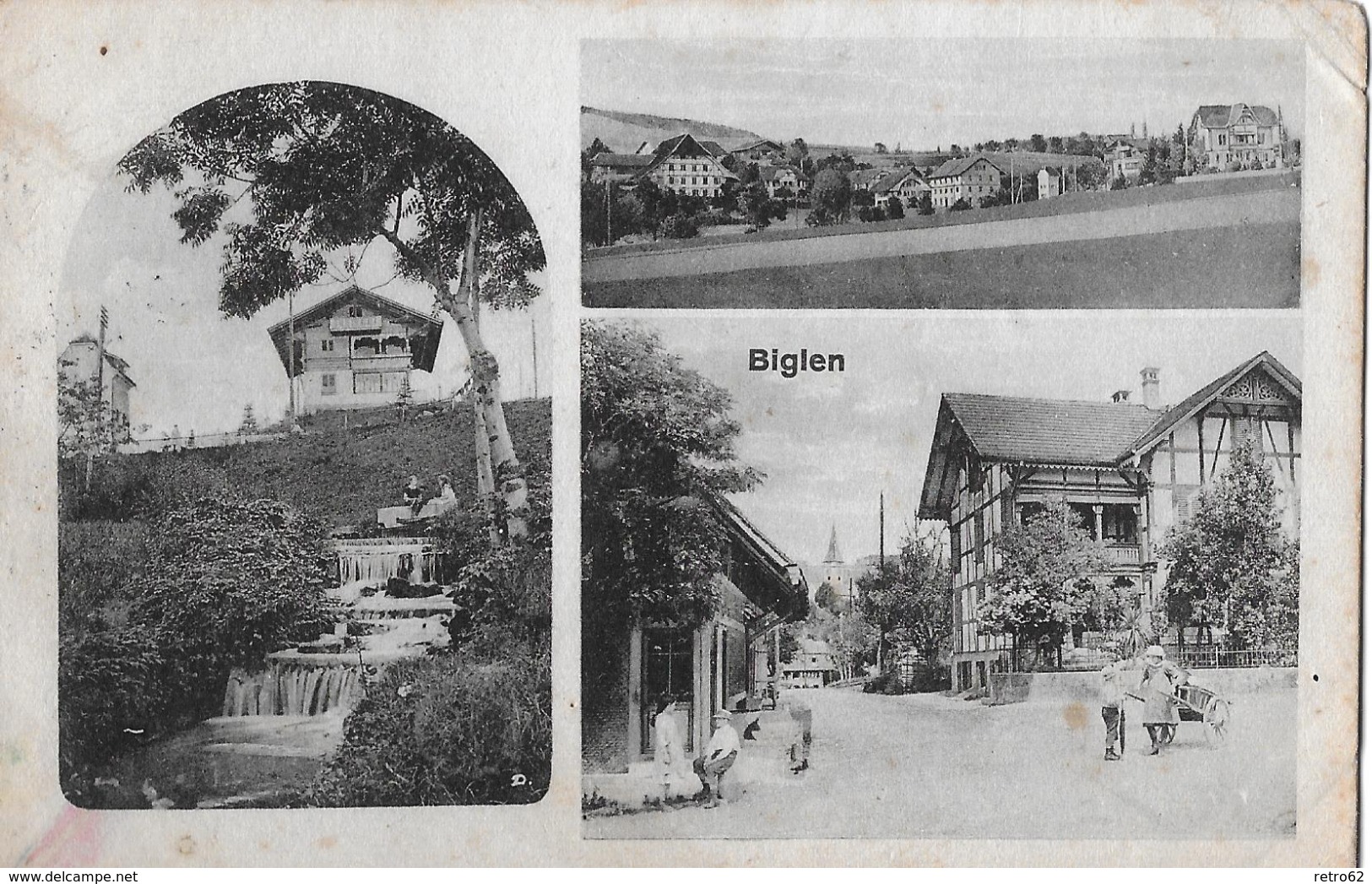 BIGLEN &rarr; Seltener Mehrbild-Lichtdruck Von Biglen Anno 1926 - Biglen