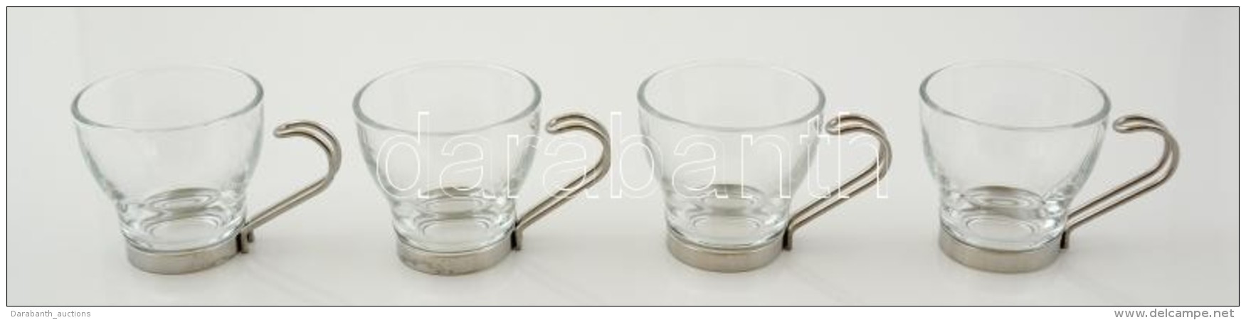 Fidenza Oslo Espresso 4 Db Cs&eacute;sze K&eacute;szlet, Eredeti Doboz&aacute;ban, Hib&aacute;tlan, M:5 Cm... - Verre & Cristal