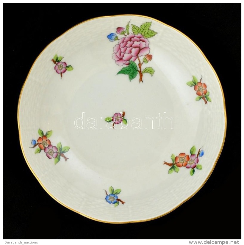 Herendi Eton Mint&aacute;s Porcel&aacute;n Alj, K&eacute;zzel Festett, Jelzett, Hib&aacute;tlan, D: 13.5 Cm. - Autres & Non Classés