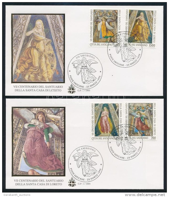 1995 700 &eacute;ves A Loreto-i 'Casa Sancta' Bazilika Sor 2 Db FDC-n Mi 1136-1139 - Other & Unclassified