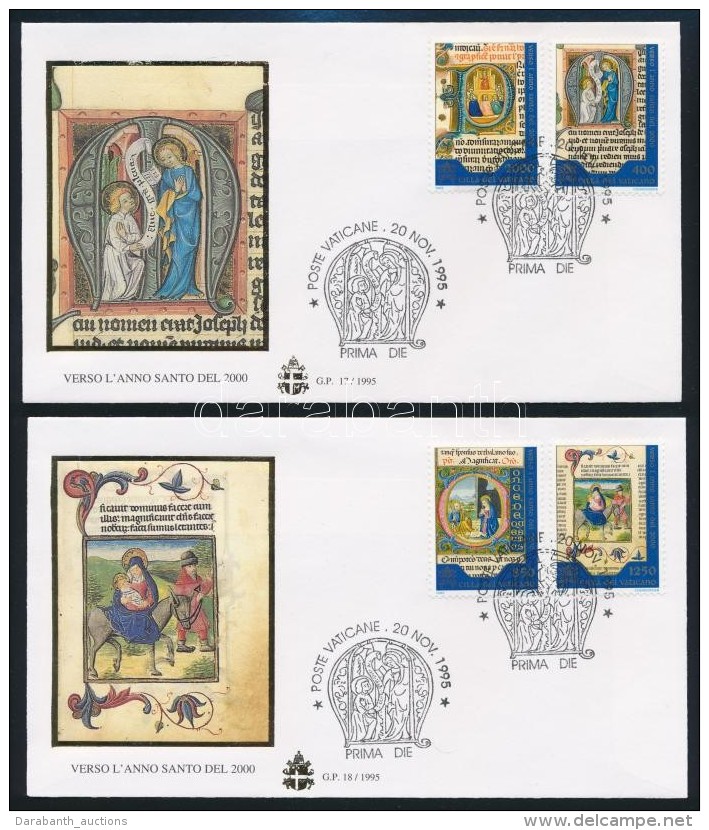 1995 Szent &eacute;v 2000-ben Sor 2 Db FDC-n Mi 1163-1166 - Autres & Non Classés