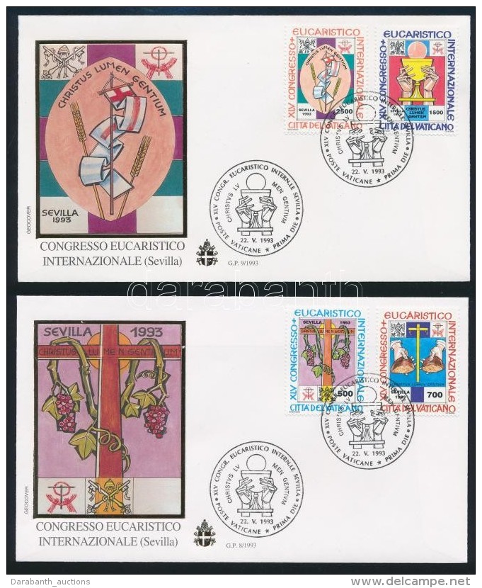 1993 Eucharisztikus Kongresszus, Sevilla Sor 2 Db FDC-n Mi 1093-1096 - Autres & Non Classés