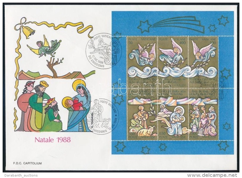 1988 Kar&aacute;csony Blokk Mi 10 FDC-n - Autres & Non Classés