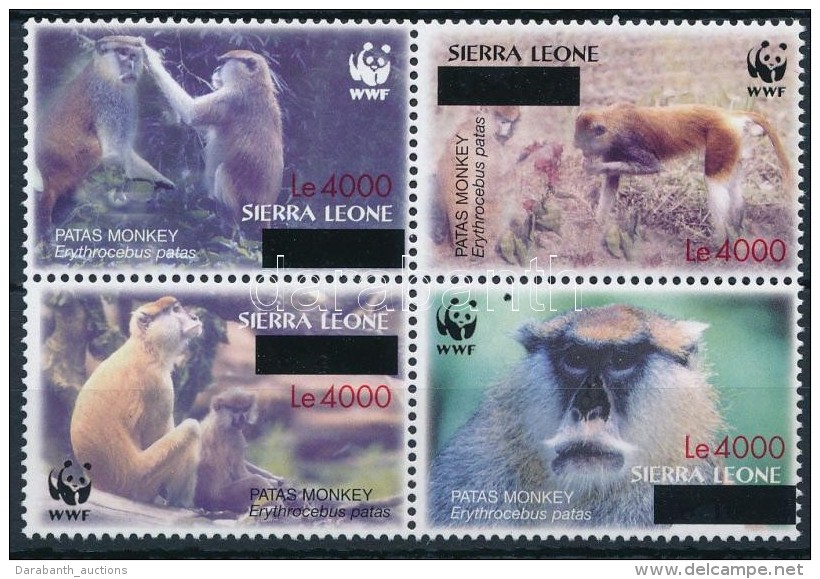 ** 2008 WWF: Majom Fel&uuml;lnyomott 4-es T&ouml;mb Mi 5071-5074 - Autres & Non Classés