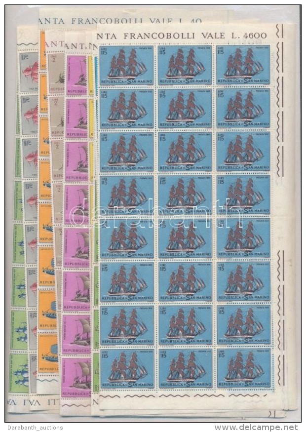 ** 1963 Haj&oacute;k Sor Teljes &iacute;vekben Mi 750-759 (hajtott) - Autres & Non Classés