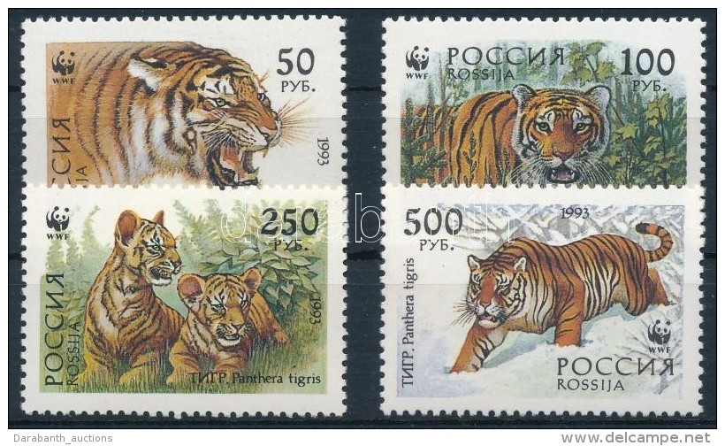 ** 1993 WWF: Szib&eacute;riai Tigris Sor + 4 Db FDC + 4 Db CM Mi 343-346 - Autres & Non Classés