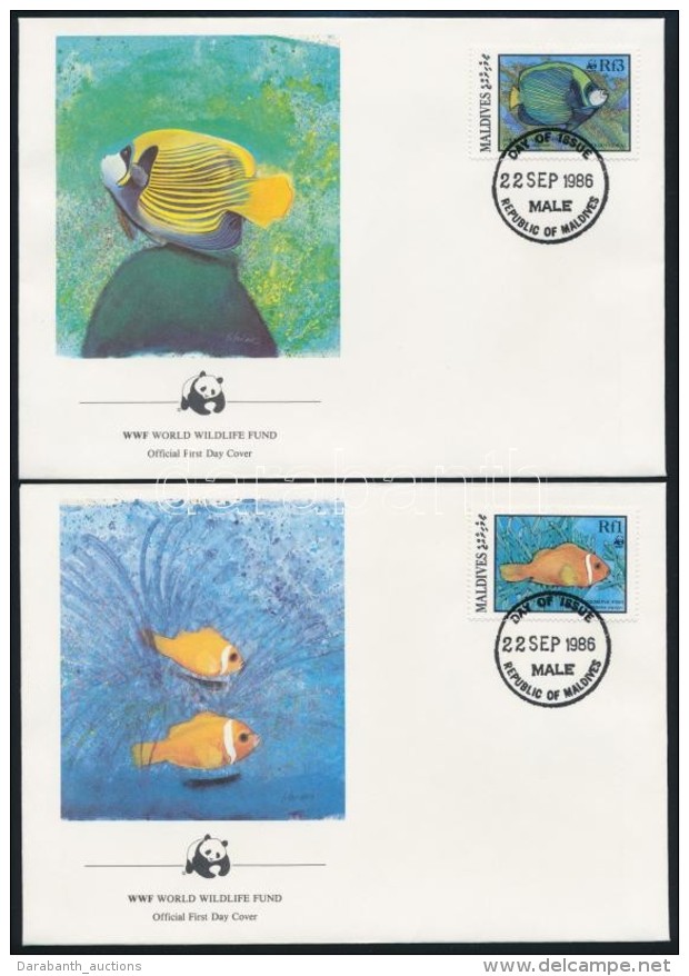 1986 WWF: Halak Sor Mi 1198-1201 4 Db FDC-n - Autres & Non Classés