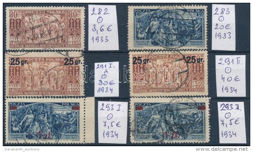 O 1933-1934 6 Db B&eacute;lyeg (Mi EUR 110,-) - Autres & Non Classés