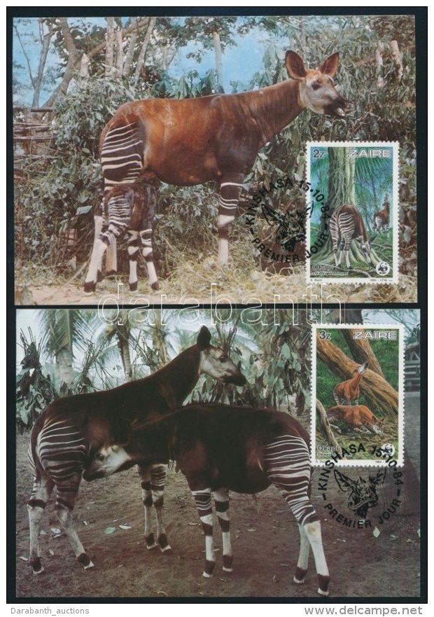 1984 WWF: Okapi Sor Mi 875-878 4 Db CM-en - Autres & Non Classés