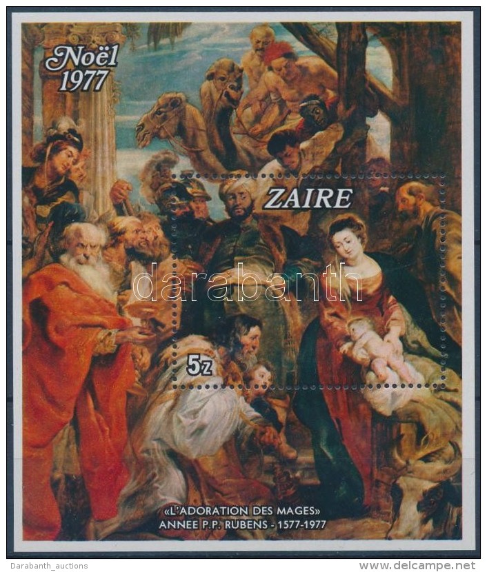 ** 1977 400 &eacute;ve Sz&uuml;letett Peter Paul Rubens - Festm&eacute;nyek Blokk Mi 16 - Autres & Non Classés