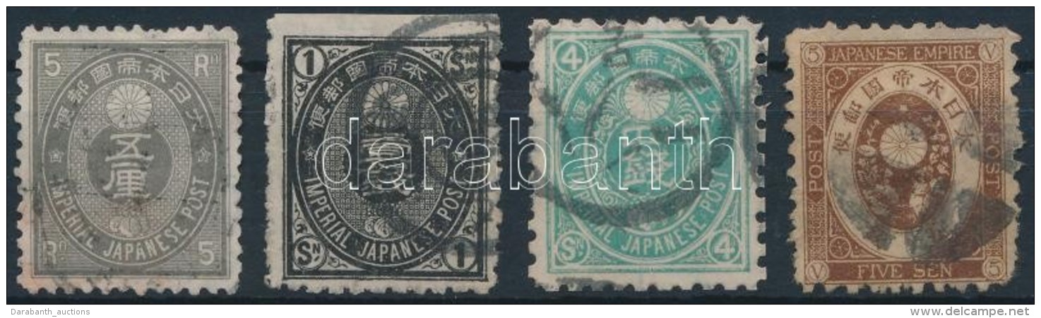 O 1879 4 Db Forgalmi Mi 40 B, 41, 43-44 (foghib&aacute;k / Perforations Errors) - Autres & Non Classés