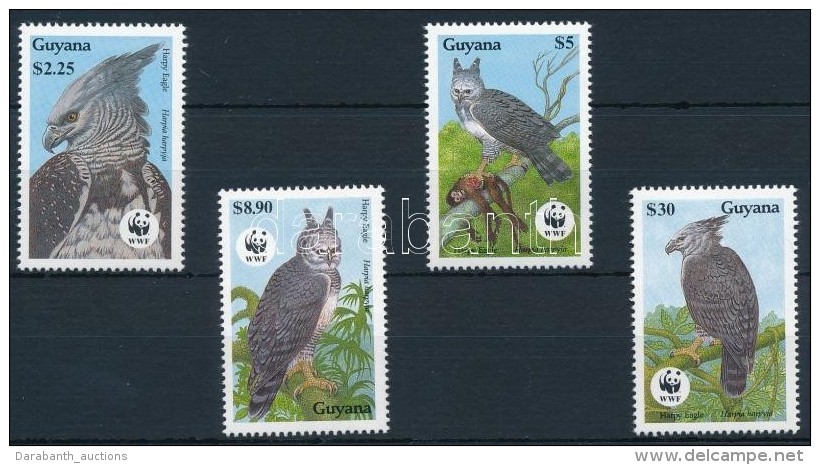 ** 1990 WWF Madarak: H&aacute;rpia Sas Sor + 4 FDC + 4 CM Mi 3077-3080 - Other & Unclassified