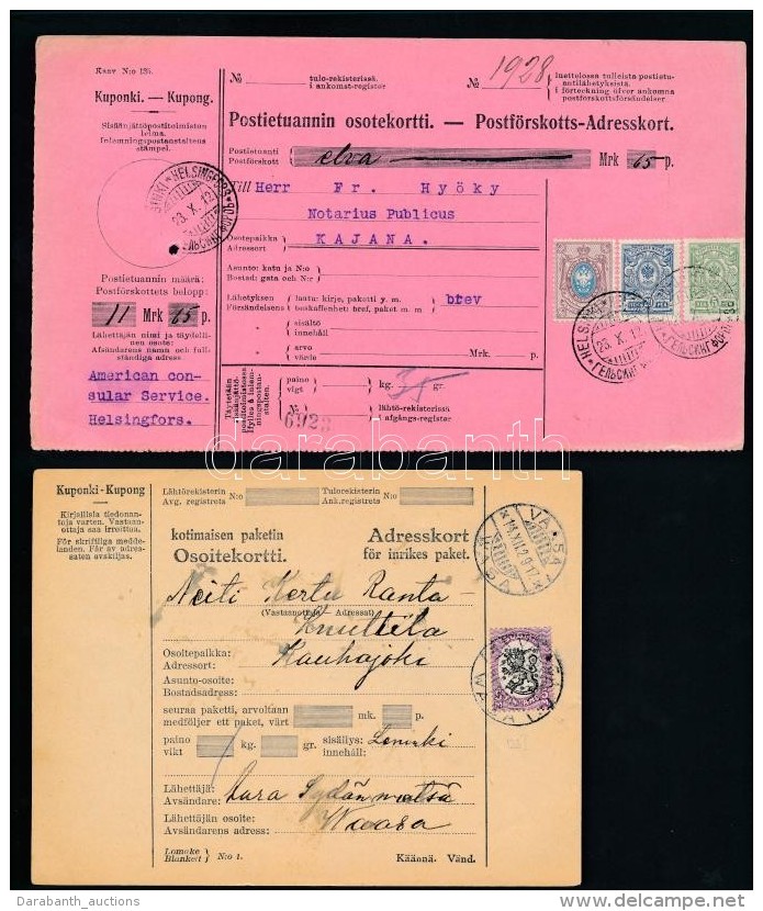 1912-1929 2 Db Postautalv&aacute;ny - Autres & Non Classés