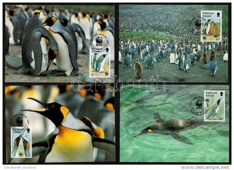 1991 WWF: Kir&aacute;ly Pingvin 4 &eacute;rt&eacute;k Mi 538-541 4 Db CM-en - Autres & Non Classés