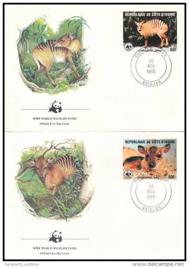 1985 WW; Zebra-b&oacute;bit&aacute;santilop 4 FDC Mi 881-884 - Autres & Non Classés