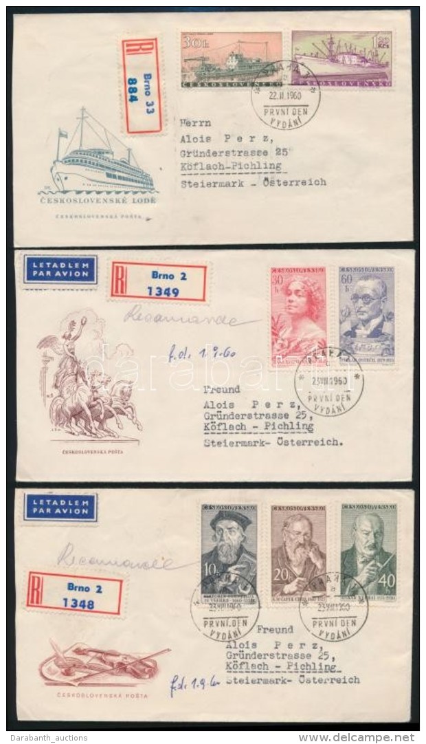 1960 18 Klf FDC Mind Aj&aacute;nlott Lev&eacute;lk&eacute;nt Futott, T&ouml;bb D&iacute;jkieg&eacute;sz&iacute;tett... - Autres & Non Classés