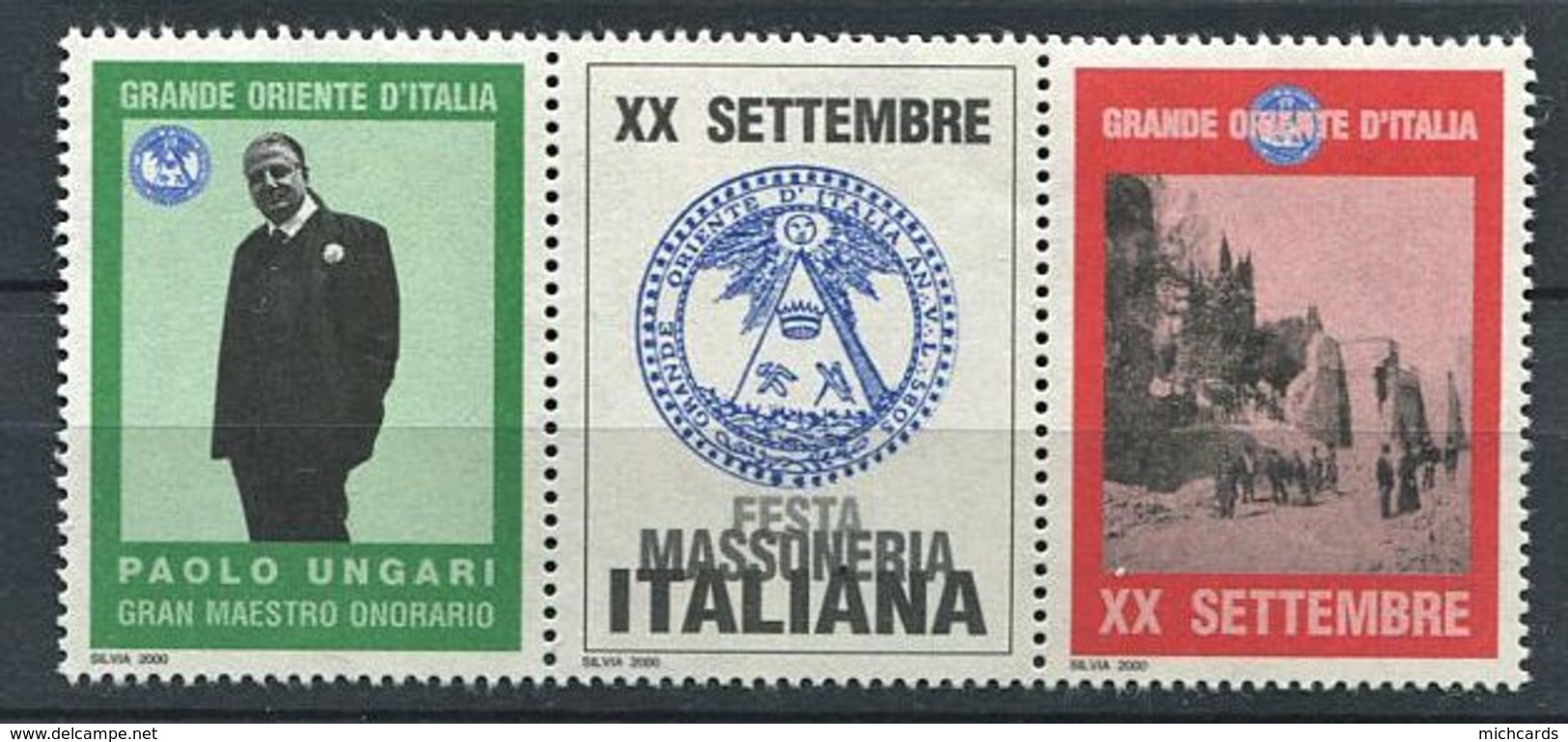 103 ITALIE 2000 - Paolo Ungari - Masonic Franc Maconnerie Freemasonery - Neuf ** (MNH) Sans Charniere (Vignette) - Franc-Maçonnerie