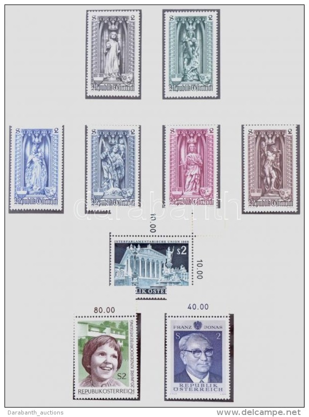 ** * Ausztria 1945-1980 Sz&eacute;p, Szinte Teljesen Postatiszta GyÅ±jtem&eacute;ny 2 Db Lindner Falcmentes... - Autres & Non Classés