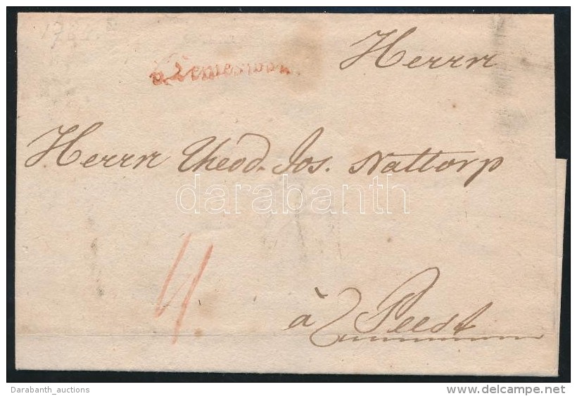 1784 Port&oacute;s Lev&eacute;l / Cover With Postage Due Piros / Red 'v.Temeswar' - Pest - Autres & Non Classés