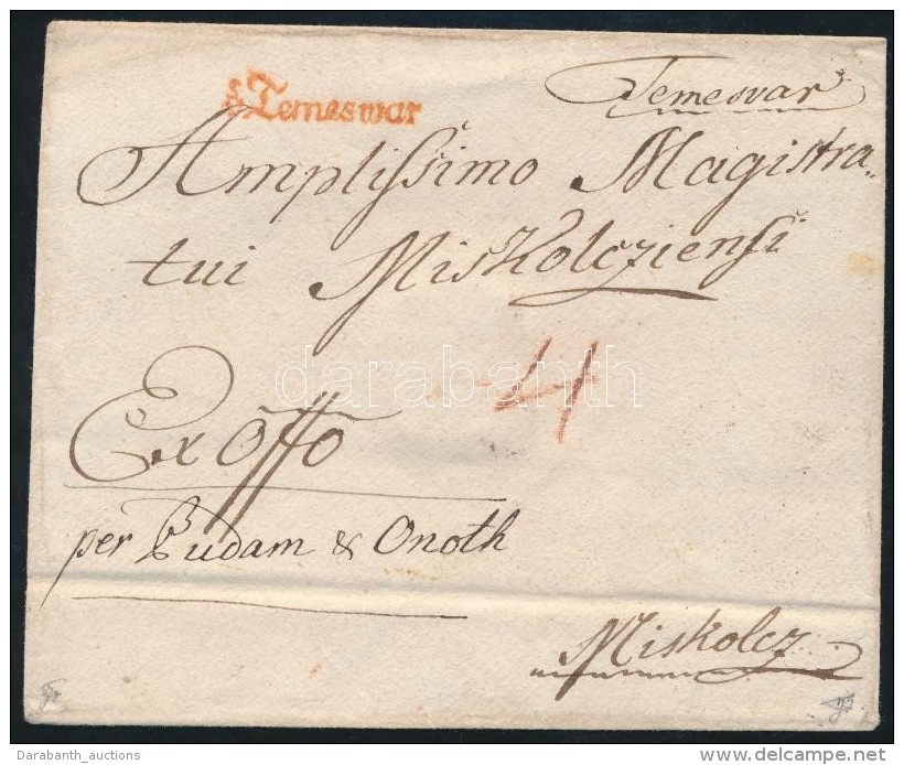 1787 Ex Offo Piros / Red 'v.Temeswar' - Miskolcz - Autres & Non Classés