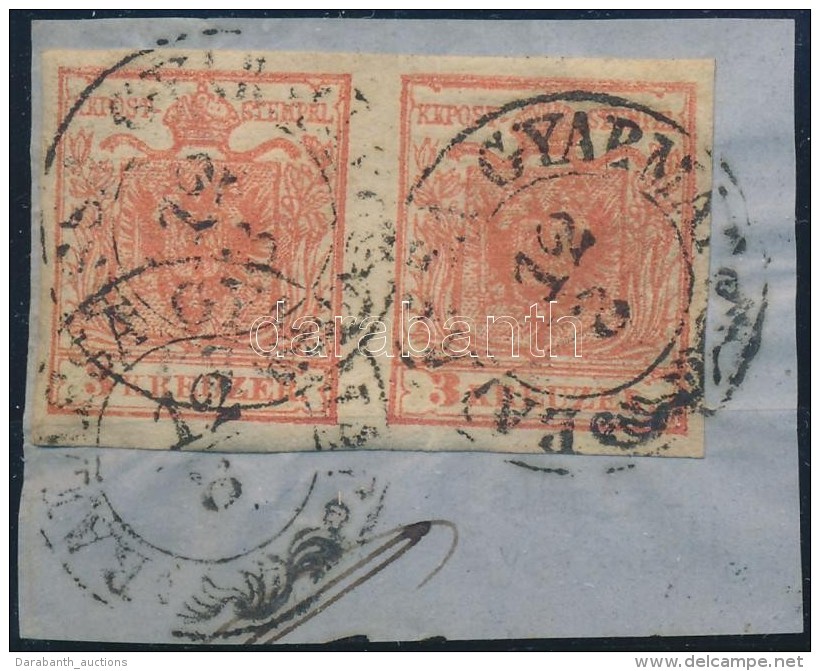 1850 3kr P&aacute;r / Pair HP III. J&oacute; / Sz&eacute;p Sz&eacute;lekkel / With Nice Margins, A Jobb Oldali... - Autres & Non Classés