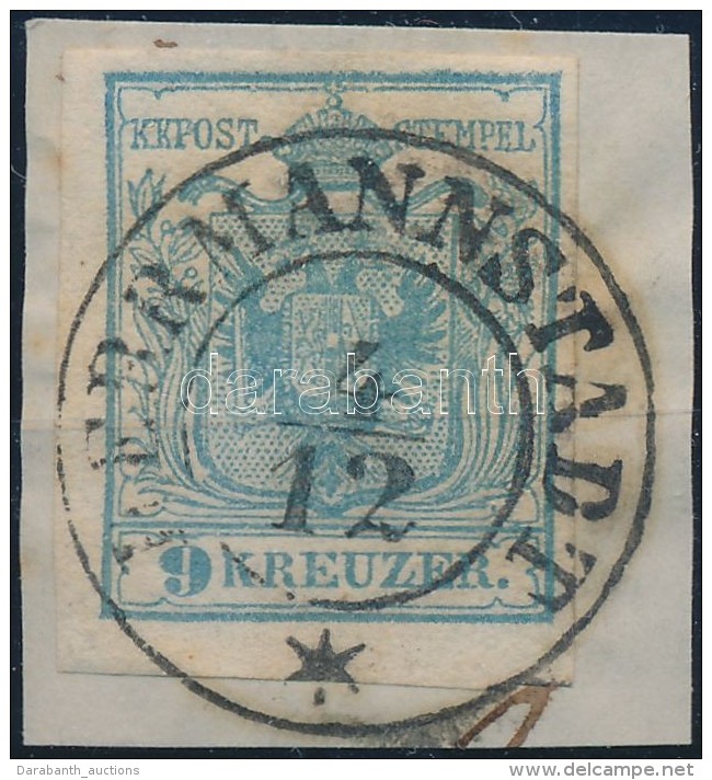 1850 9kr HP I. Teljes / &oacute;ri&aacute;si Sz&eacute;lekkel, Kis Lemezhiba / Small Plate Variety 'HERRMANNSTADT' - Autres & Non Classés